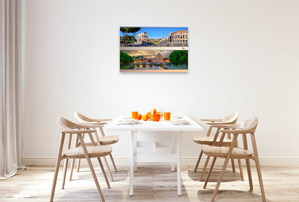 Premium textile canvas Premium textile canvas 90 cm x 60 cm across Rome 