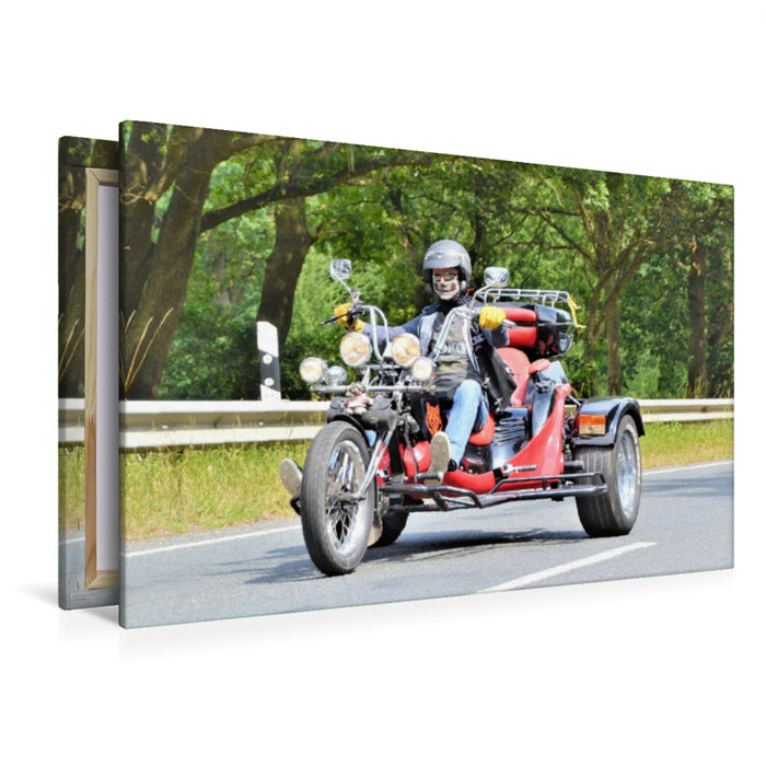 Premium textile canvas Premium textile canvas 120 cm x 80 cm landscape WOLF Trike 