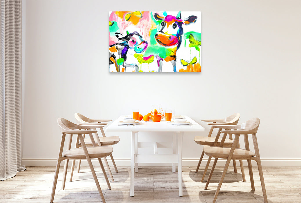 Premium textile canvas Premium textile canvas 120 cm x 80 cm landscape Let's play! 