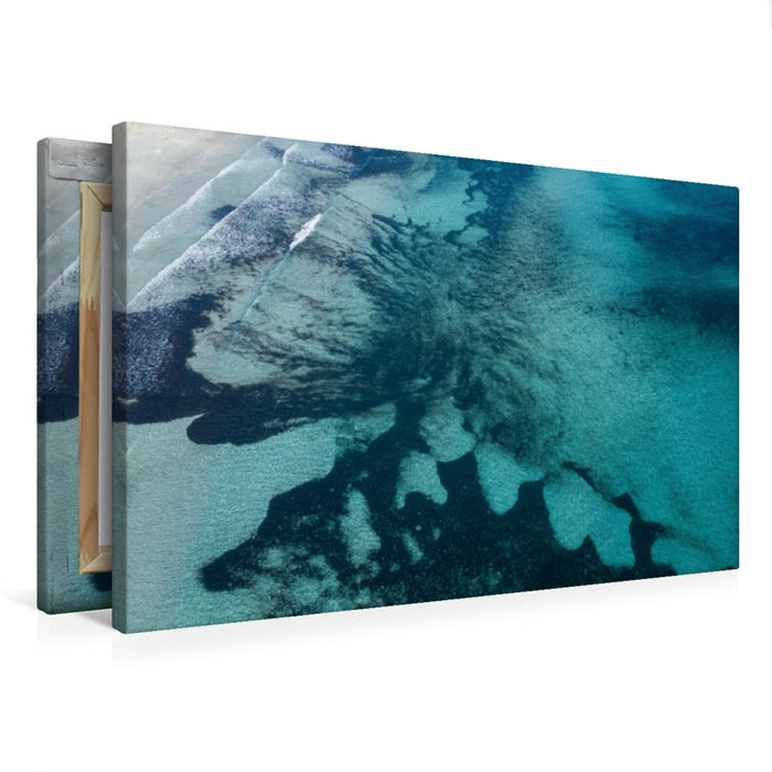 Premium Textile Canvas Premium Textile Canvas 75 cm x 50 cm landscape Blue Depth 