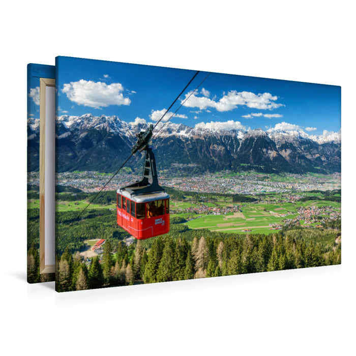 Premium textile canvas Premium textile canvas 120 cm x 80 cm landscape A motif from the calendar Innsbruck - city in the Alps 