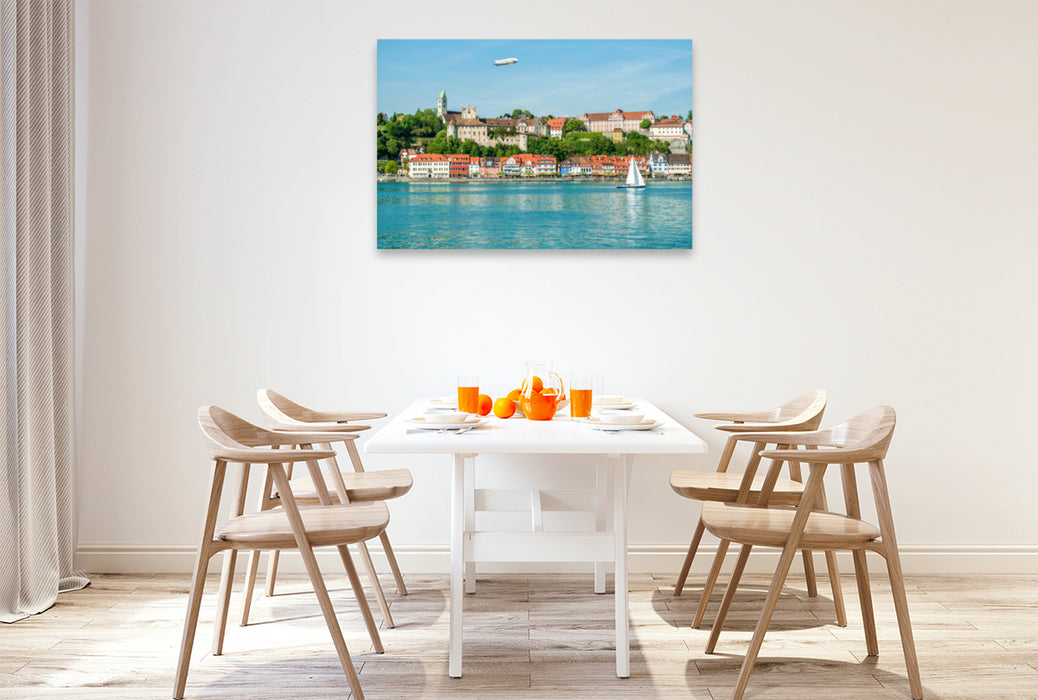 Premium textile canvas Premium textile canvas 120 cm x 80 cm across A motif from the calendar Along Lake Constance 