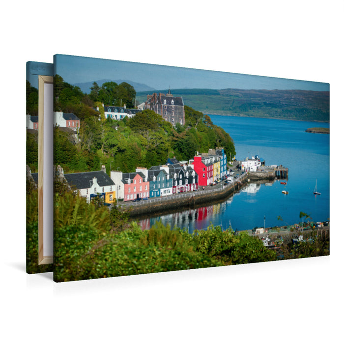 Premium textile canvas Premium textile canvas 120 cm x 80 cm landscape Tobermory (Isle of Mull) 