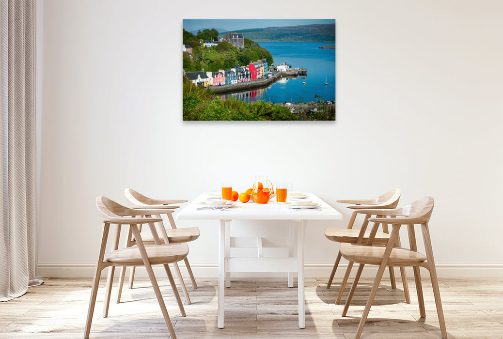 Premium textile canvas Premium textile canvas 120 cm x 80 cm landscape Tobermory (Isle of Mull) 