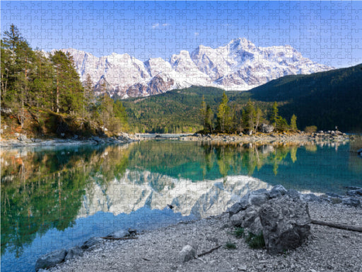 Wettersteinmassiv - Eibsee - CALVENDO Foto-Puzzle - calvendoverlag 29.99