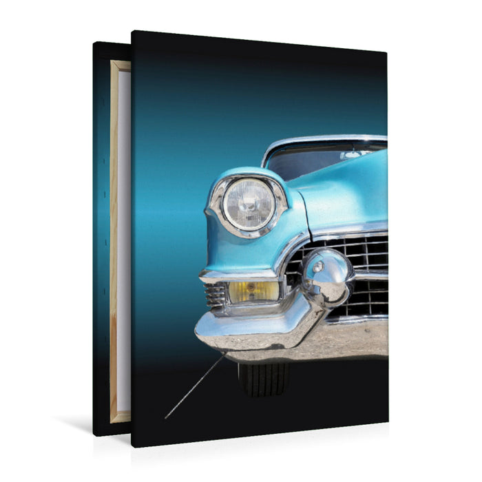 Premium textile canvas Premium textile canvas 80 cm x 120 cm high motif Series 62 1955 from the calendar Fascination US Classics 1955 to 1967 by Beate Gube Radiator grille of a classic automobile vintage car 