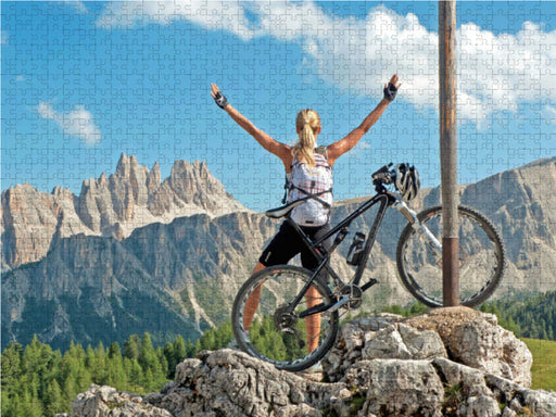 Mountainbiken in den Dolomiten, Cinque Torri. - CALVENDO Foto-Puzzle - calvendoverlag 29.99