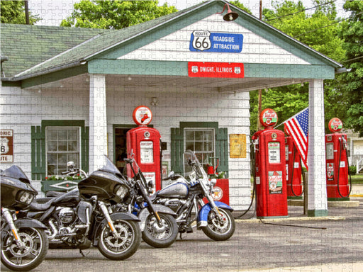 Motorräder an der Route 66, USA. - CALVENDO Foto-Puzzle - calvendoverlag 29.99