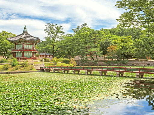 Hyangwonjeong Pavillon, Palastanlage in Seoul, Südkorea. - CALVENDO Foto-Puzzle - calvendoverlag 29.99