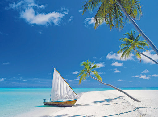 Strand, Meer und ein Segelboot: Einsame, kleine Inseln nur für Sie allein. - CALVENDO Foto-Puzzle - calvendoverlag 29.99