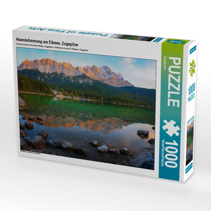 Abendstimmung am Eibsee, Zugspitze - CALVENDO Foto-Puzzle - calvendoverlag 29.99