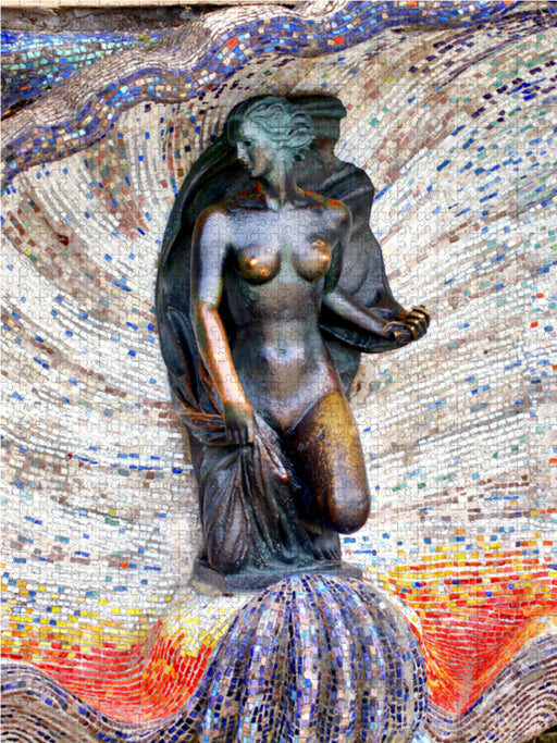 Skulptur Nymphe des Bildhauers Hermann Brachert in Rauschen/Swetlogorsk - CALVENDO Foto-Puzzle - calvendoverlag 29.99