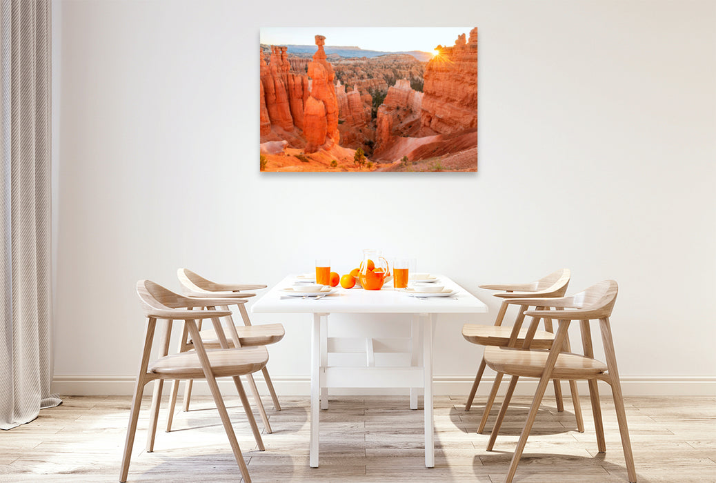 Toile textile haut de gamme Toile textile haut de gamme 120 cm x 80 cm paysage Parc national de Bryce Canyon, Utah, États-Unis 