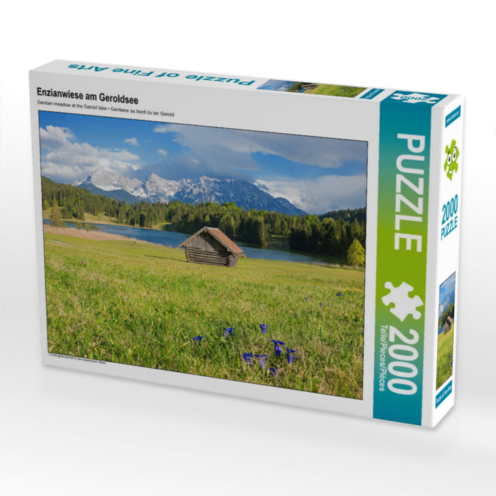 Enzianwiese am Geroldsee - CALVENDO Foto-Puzzle