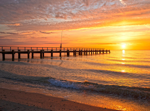 Sonnenaufgang in Travemünde - CALVENDO Foto-Puzzle - calvendoverlag 29.99