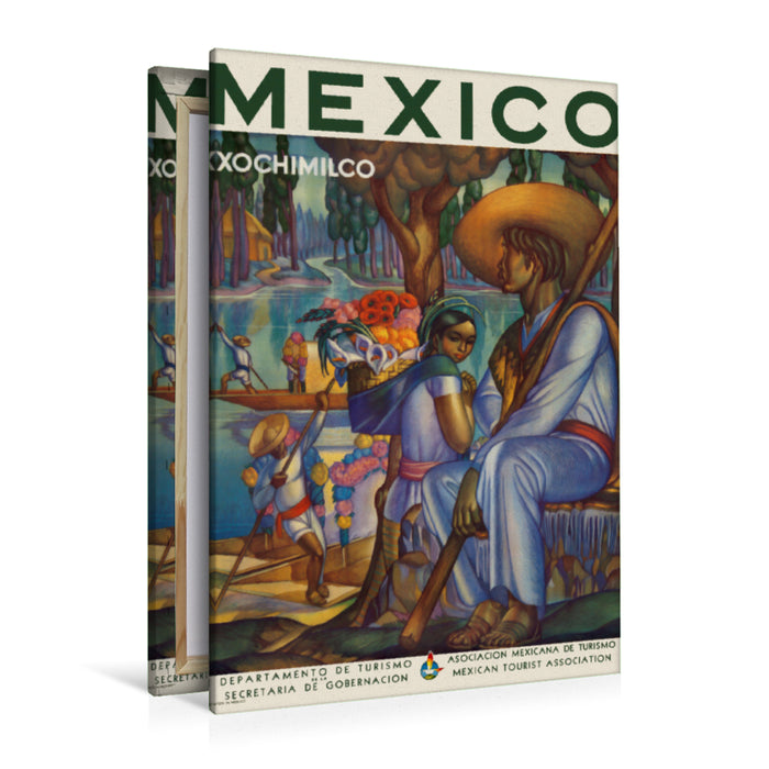 Premium textile canvas Premium textile canvas 80 cm x 120 cm high Mexico, Xochimilco 