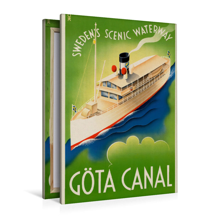 Premium textile canvas Premium textile canvas 80 cm x 120 cm high Göta Canal 