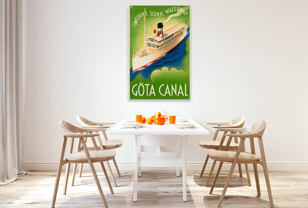 Premium textile canvas Premium textile canvas 80 cm x 120 cm high Göta Canal 