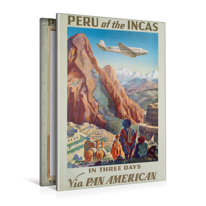 Premium textile canvas Premium textile canvas 80 cm x 120 cm high Peru of the Incas, approx. 1938 