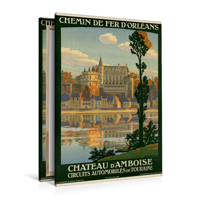 Premium textile canvas Premium textile canvas 80 cm x 120 cm high Chateau d`Amboise 