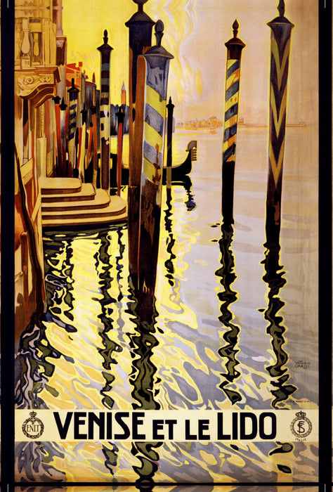 Premium textile canvas Premium textile canvas 80 cm x 120 cm high Venise et le Lido, approx. 1920 