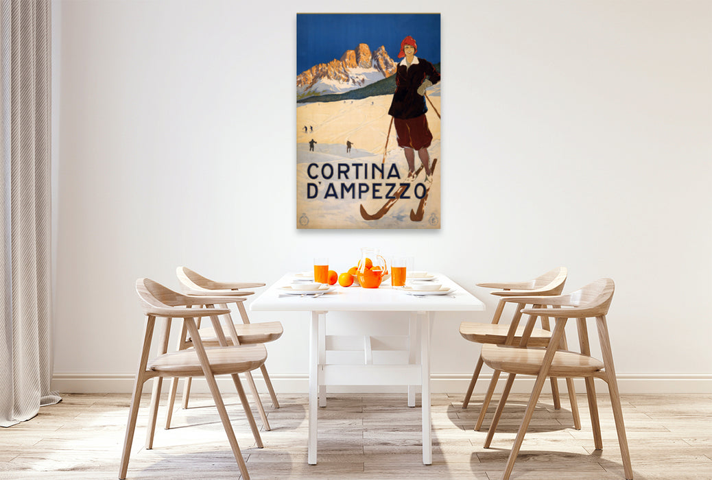 Premium textile canvas Premium textile canvas 80 cm x 120 cm high Cortina d`Ampezzo 
