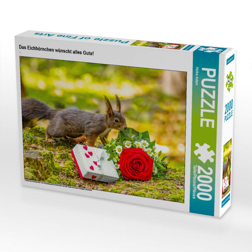 Das Eichhörnchen wünscht alles Gute! - CALVENDO Foto-Puzzle - calvendoverlag 29.99