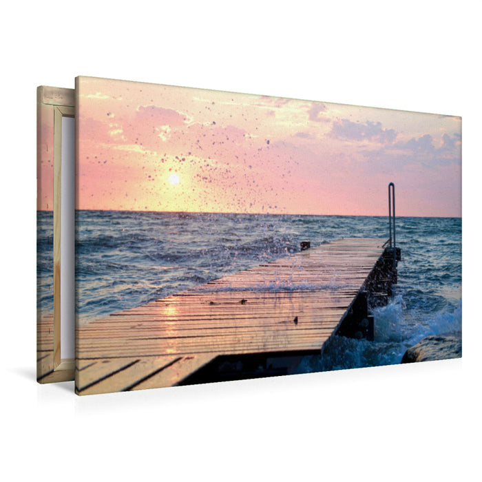 Premium textile canvas Premium textile canvas 120 cm x 80 cm landscape A good #day starts in the morning. 