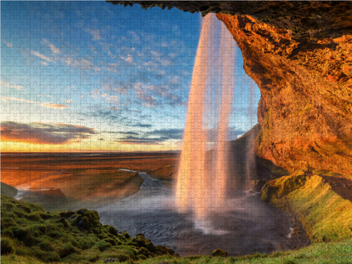 Der Seljalandsfoss, einer der schönsten Wasserfälle Islands - CALVENDO Foto-Puzzle - calvendoverlag 29.99