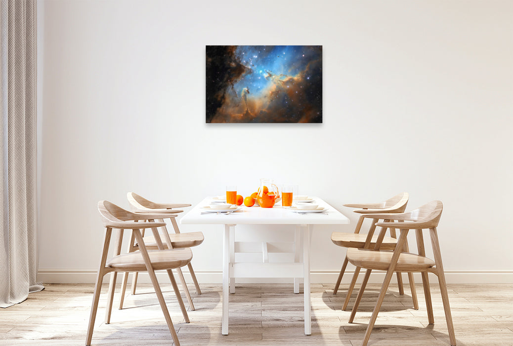 Premium textile canvas Premium textile canvas 90 cm x 60 cm landscape Eagle Nebula 
