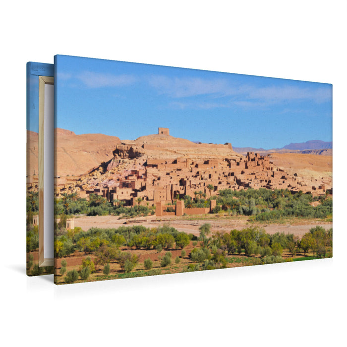 Premium textile canvas Premium textile canvas 120 cm x 80 cm landscape Aït-Ben-Haddou 
