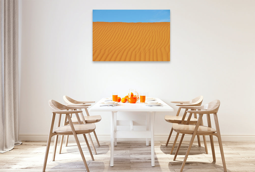 Premium textile canvas Premium textile canvas 120 cm x 80 cm across A motif from the calendar Experience the dunes of the Sahara with me 