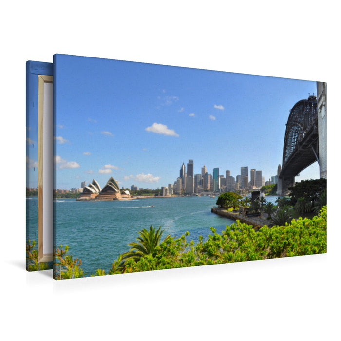 Premium textile canvas Premium textile canvas 120 cm x 80 cm landscape Sydney 