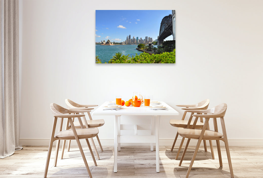 Premium textile canvas Premium textile canvas 120 cm x 80 cm landscape Sydney 