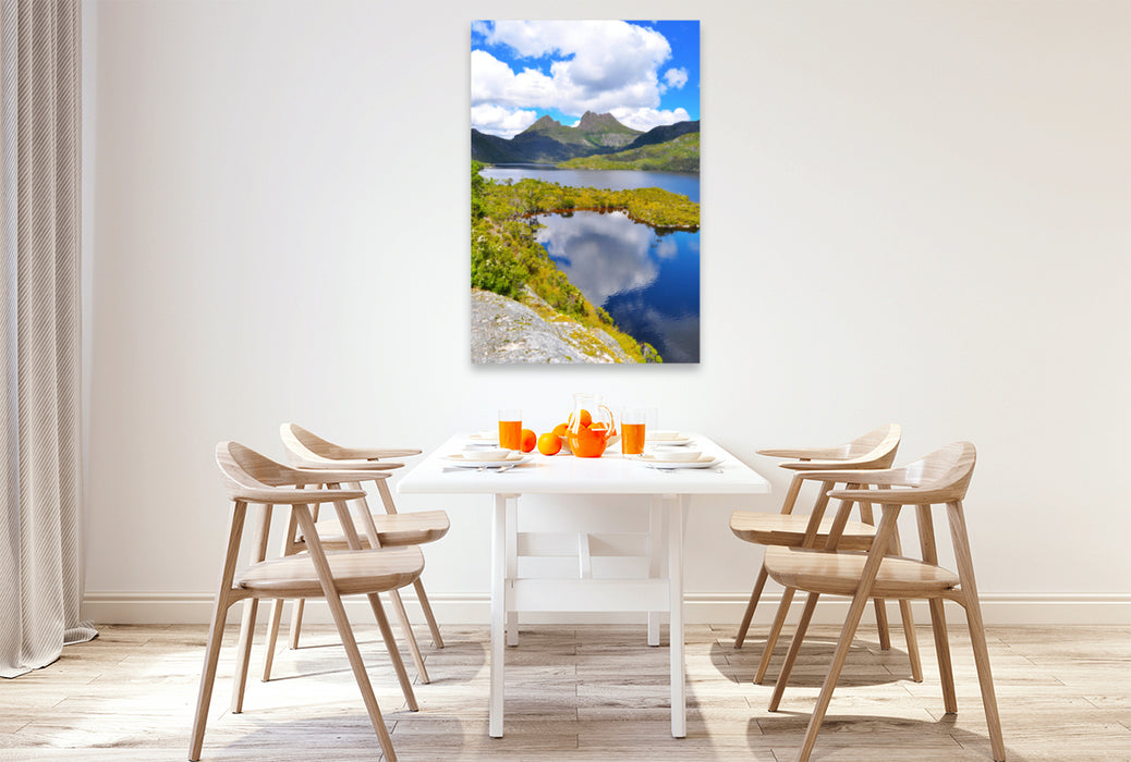 Premium textile canvas Premium textile canvas 80 cm x 120 cm high Cradle Mountain 