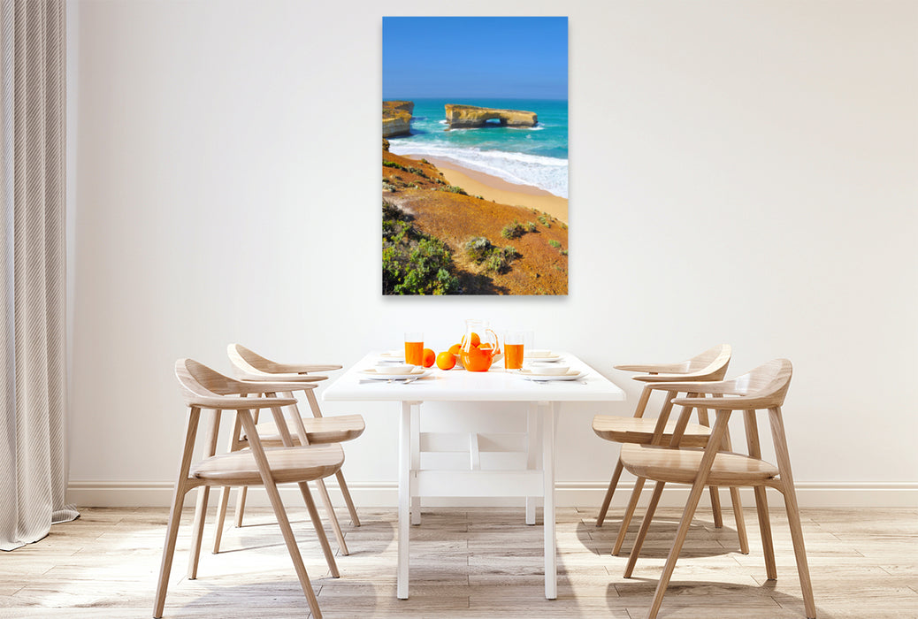 Premium textile canvas Premium textile canvas 80 cm x 120 cm high A motif from the calendar Experience the Great Ocean Road with me 