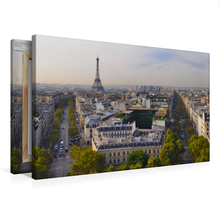 Premium Textil-Leinwand Premium Textil-Leinwand 75 cm x 50 cm quer Ein Motiv aus dem Kalender Erlebe mit mir die Dächer von Paris