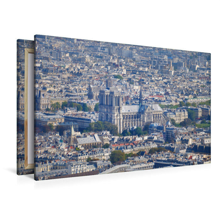 Premium textile canvas Premium textile canvas 120 cm x 80 cm landscape Notre Dame 