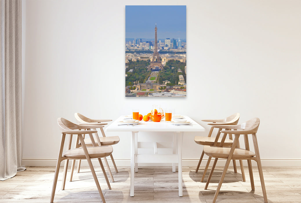 Premium textile canvas Premium textile canvas 80 cm x 120 cm high Eiffel Tower 