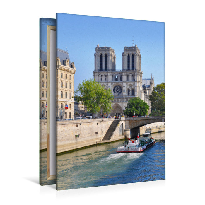 Premium textile canvas Premium textile canvas 80 cm x 120 cm high Notre Dame 