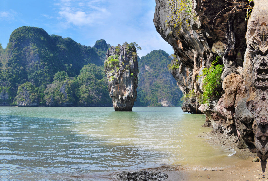 Premium textile canvas Premium textile canvas 120 cm x 80 cm landscape James Bond Island 