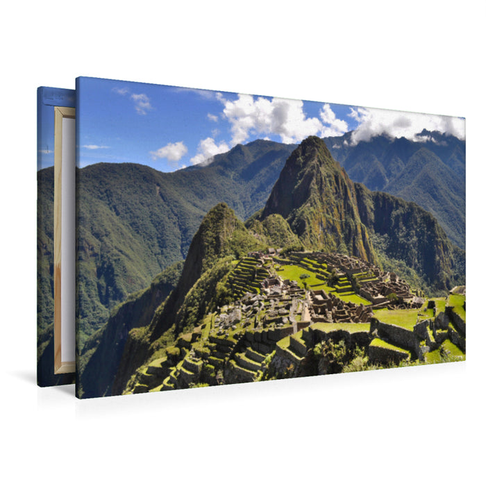 Premium Textil-Leinwand Premium Textil-Leinwand 120 cm x 80 cm quer Machu Picchu