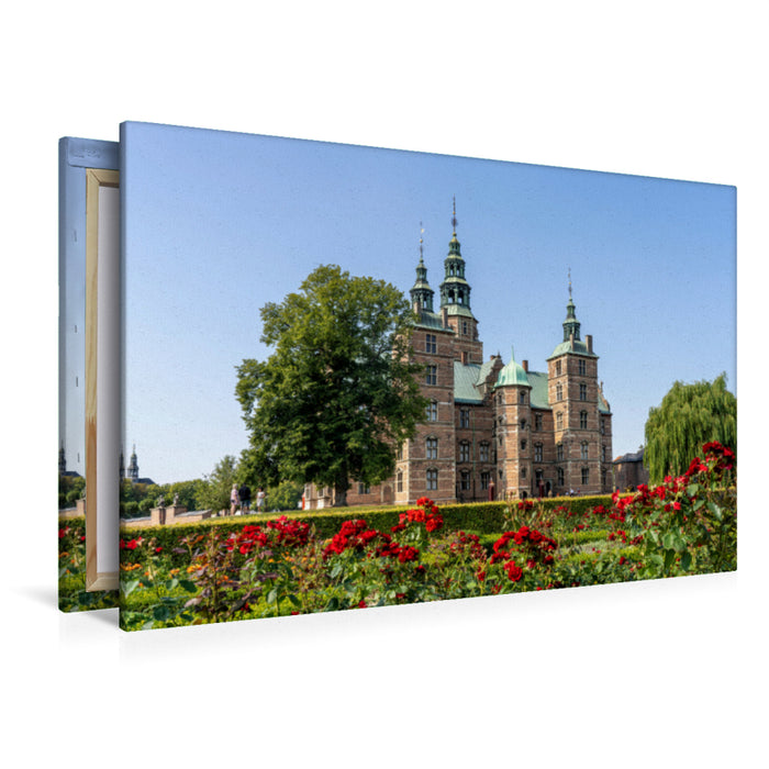 Premium Textil-Leinwand Premium Textil-Leinwand 120 cm x 80 cm quer Schloss Rosenborg Kopenhagen