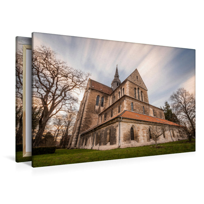 Premium Textil-Leinwand Premium Textil-Leinwand 120 cm x 80 cm quer Klosterkirche Riddagshausen in Braunschweig