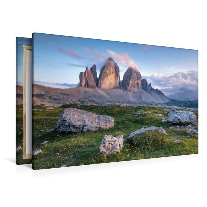 Premium Textil-Leinwand Premium Textil-Leinwand 120 cm x 80 cm quer Tre Cime di Lavaredo