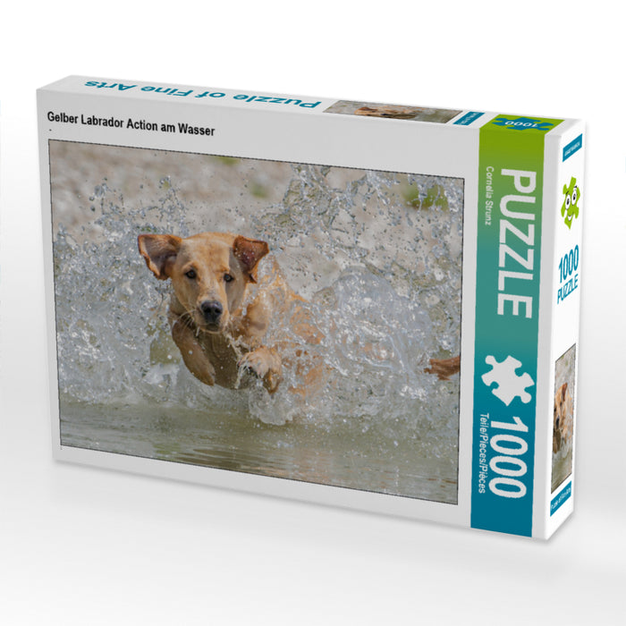 Gelber Labrador Action am Wasser - CALVENDO Foto-Puzzle - calvendoverlag 29.99