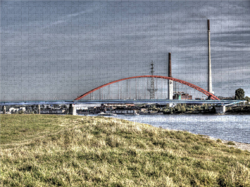 Brücke der Solidarität zwischen Rheinhausen und Hochfeld - CALVENDO Foto-Puzzle - calvendoverlag 39.99