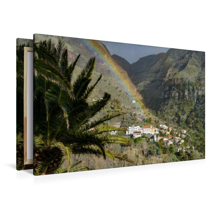 Premium Textil-Leinwand Premium Textil-Leinwand 120 cm x 80 cm quer La Gomera - Valle Gran Rey von Iglesia de San Antonio de Padua aus