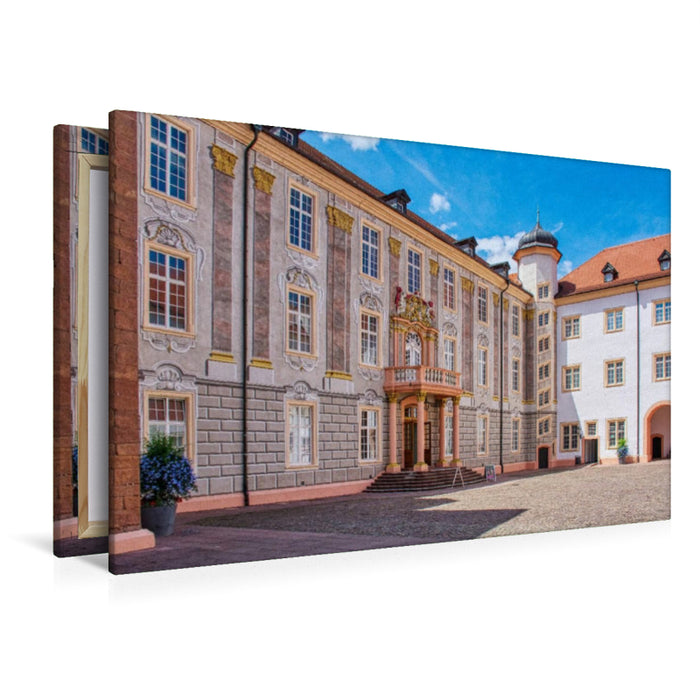 Premium Textil-Leinwand Premium Textil-Leinwand 120 cm x 80 cm quer Schloss Ettlingen