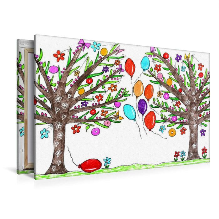 Premium Textil-Leinwand Premium Textil-Leinwand 120 cm x 80 cm quer Ein Motiv aus dem Kalender Fantastiche Paradiesbäume